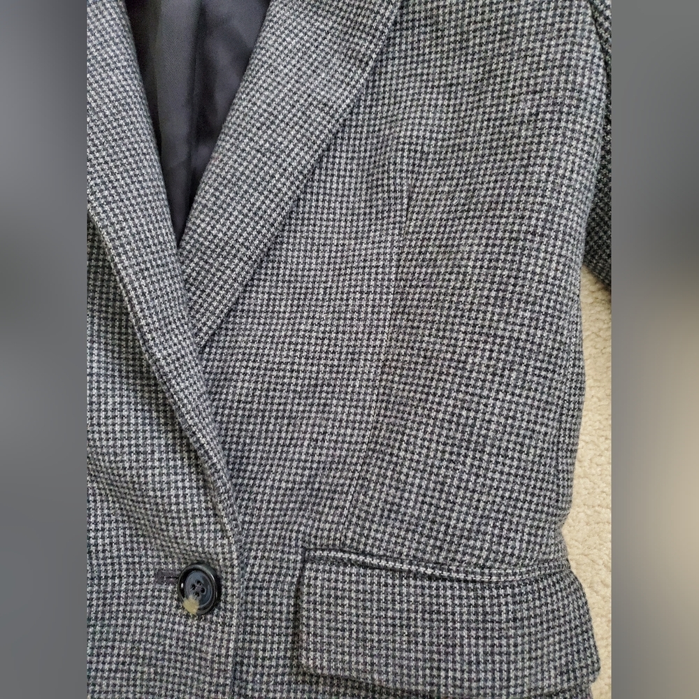 Mango Houndstooth Wool-Blend Blazer - Picture 7 of 9